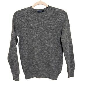 Proper Cloth Merino Wool Cashmere Rib Knit Crewneck Sweater Men Small Pullover